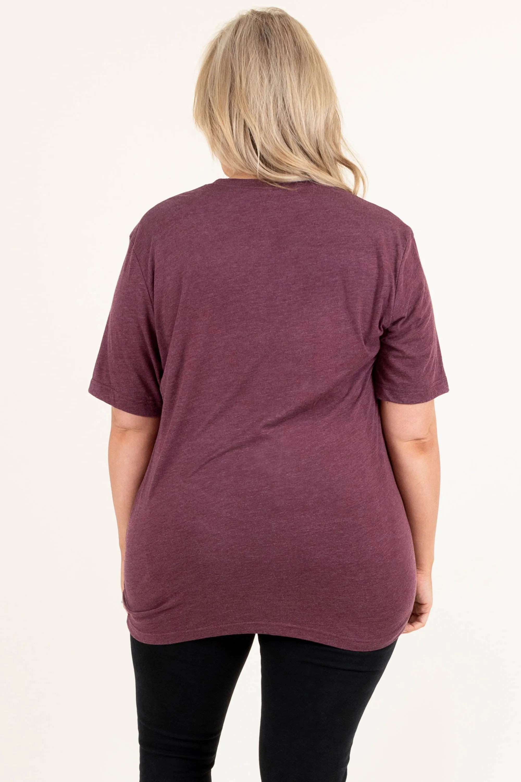 Getting Cozy Tee, Maroon Triblend